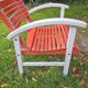 Ancien salon de jardin en bois design 50-60