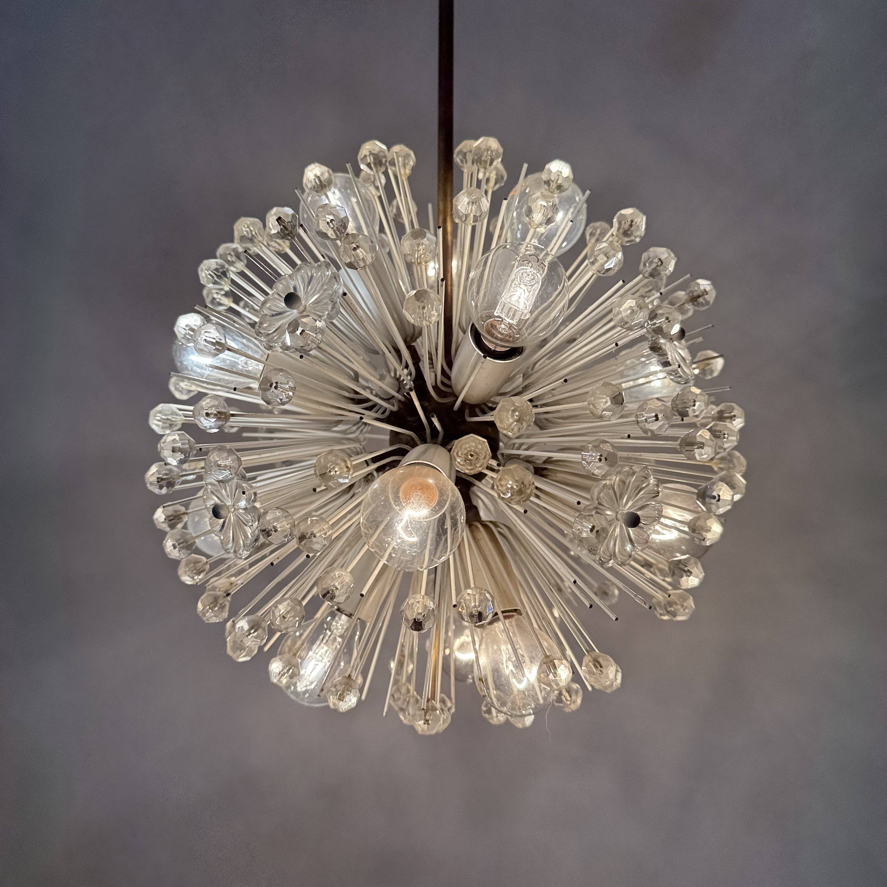 Snowball hanging Lamp by Emil Stejnar for Rupert Nikoll, 1950s