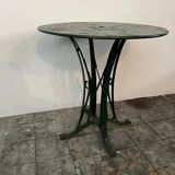 Garden table, wrought iron outdoor pedestal table