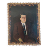 Tableau ancien portrait d homme