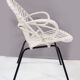 Fauteuil rotin blanc