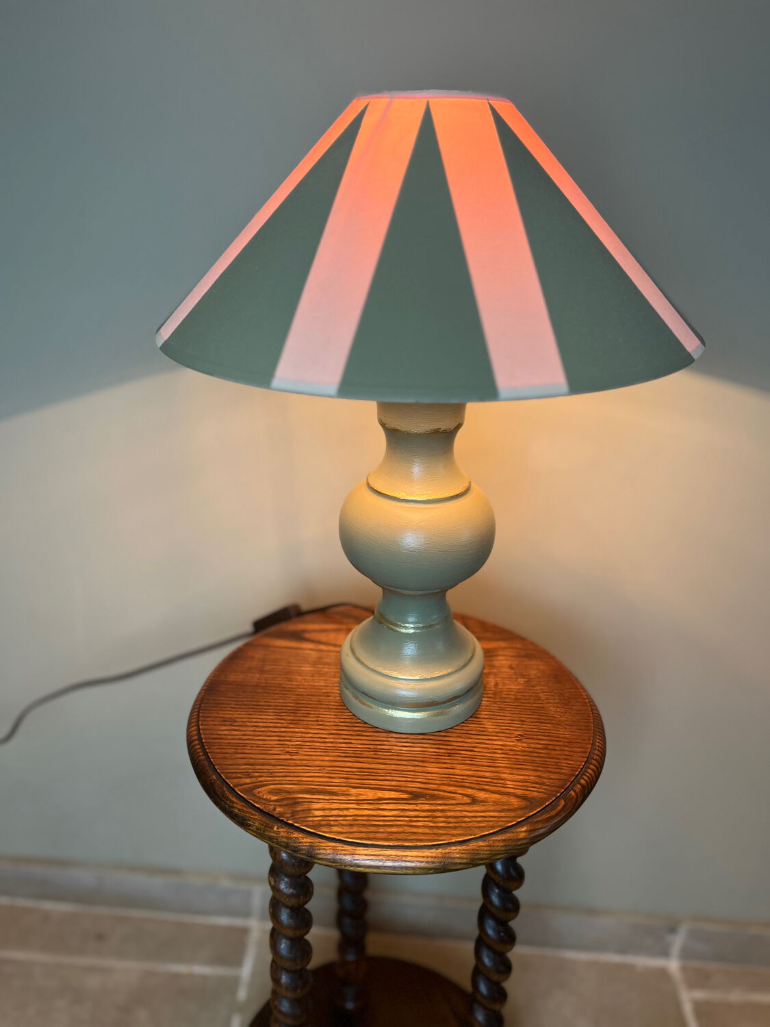 Celadon green lamp