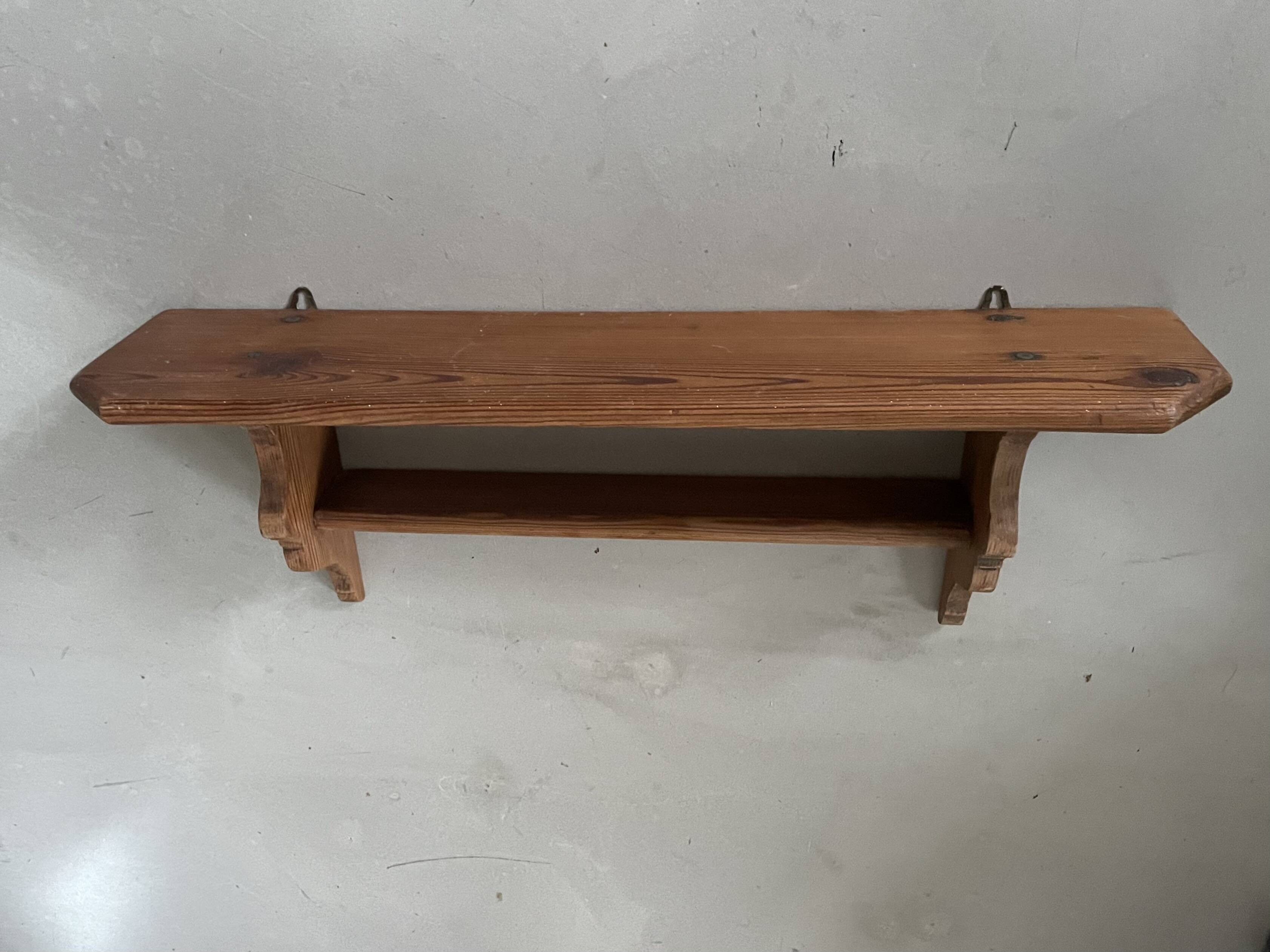 Small pine wall shelf