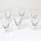 Set of six mid-century crystal wine glasses, Austria, 1950s.