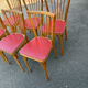 6 chaises baumann bistrot simili rouge