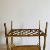 Pair of rattan bedside tables