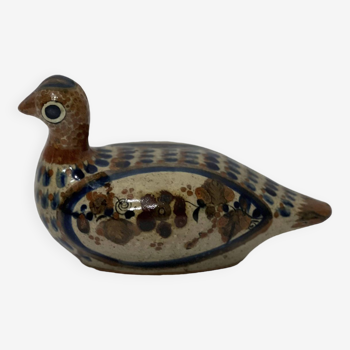 Vintage mexican ceramic tonala - hand painted dove