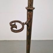 Lampe de sol en fer forgé réglable, années 1930