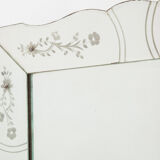Vintage French bevelled edge mirror - 70x52cm