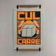 Affiche "Cul Carré" orange 70x50 cm sérigraphie faite main signée numérotée