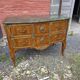 Curved Louis XV style commode in mahogany, mid-20th century.