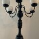 Vintage "Lamppost" in opaline and wood 6 fires