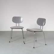 Pair of “CT2” dining chairs by Willy van der Meeren for Tubax, Belgium 1950