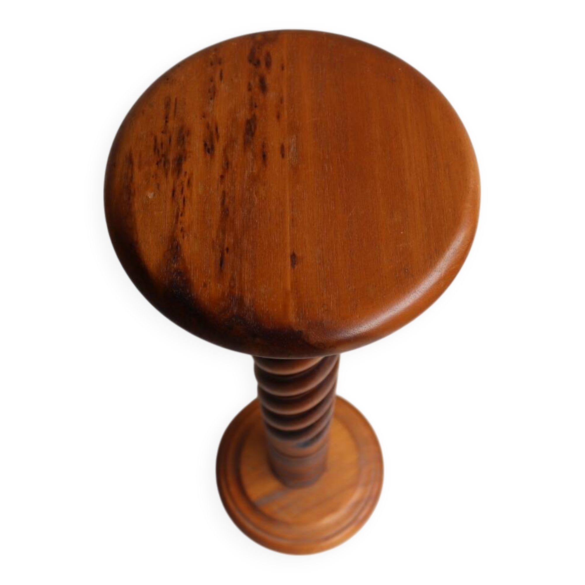 Saddle, pedestal, turned wooden column