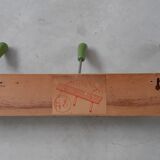 Green vintage coat rack