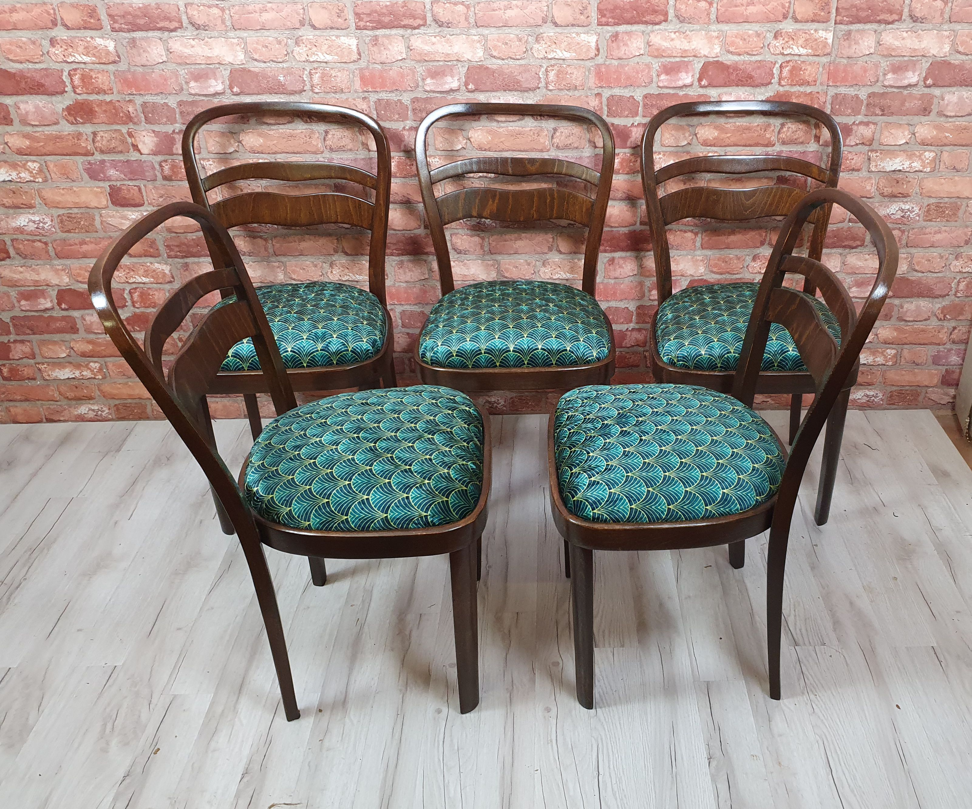 Chaises de salle à manger art déco rénovées