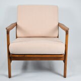 Scandinavian original armchair, designed by z. Baczyk, fully restored, 1960s, powder pink