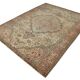 6x8 Madallion Pattern Cream & Salmon Persian Rug, 196x260Cm