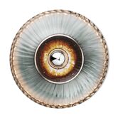 Wall light mounted glass smoke and silver border