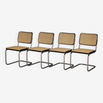 Chaises de salle à manger S32 de Marcel Breuer pour Thonet. années 1980. Lot de 4