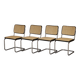 S32 Dining Chairs by Marcel Breuer for Thonet. 1980s. Set of 4