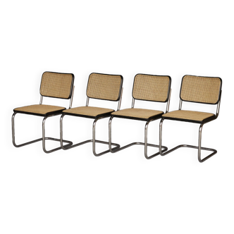 S32 Dining Chairs by Marcel Breuer for Thonet. 1980s. Set of 4
