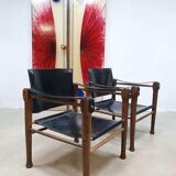 Set of 2 safari armchairs