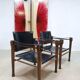 Set of 2 safari armchairs