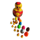 Chicken with eggs and chicks