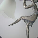 Lampe art déco, danseuse a la flute