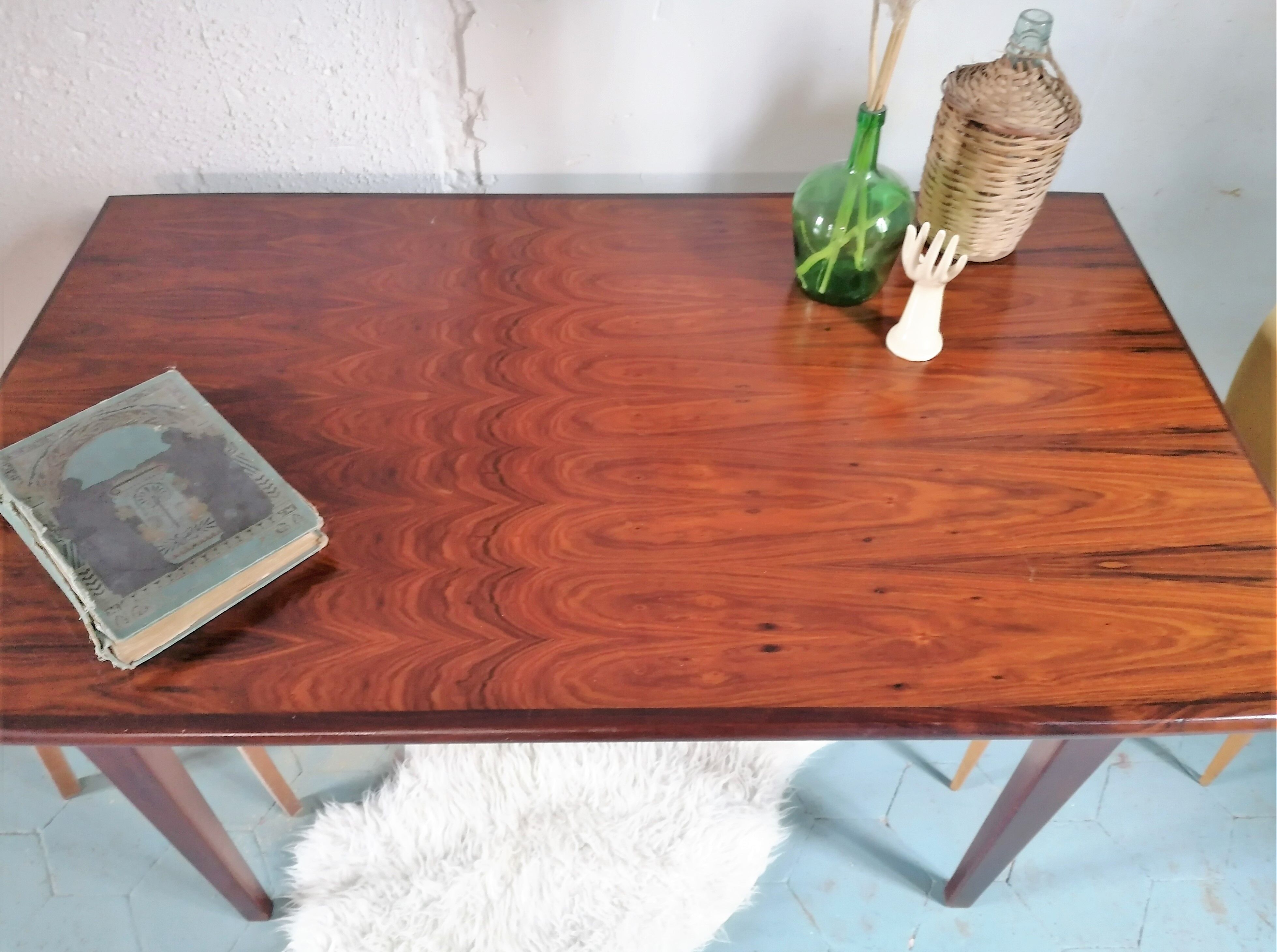 Table teck avec rallonges