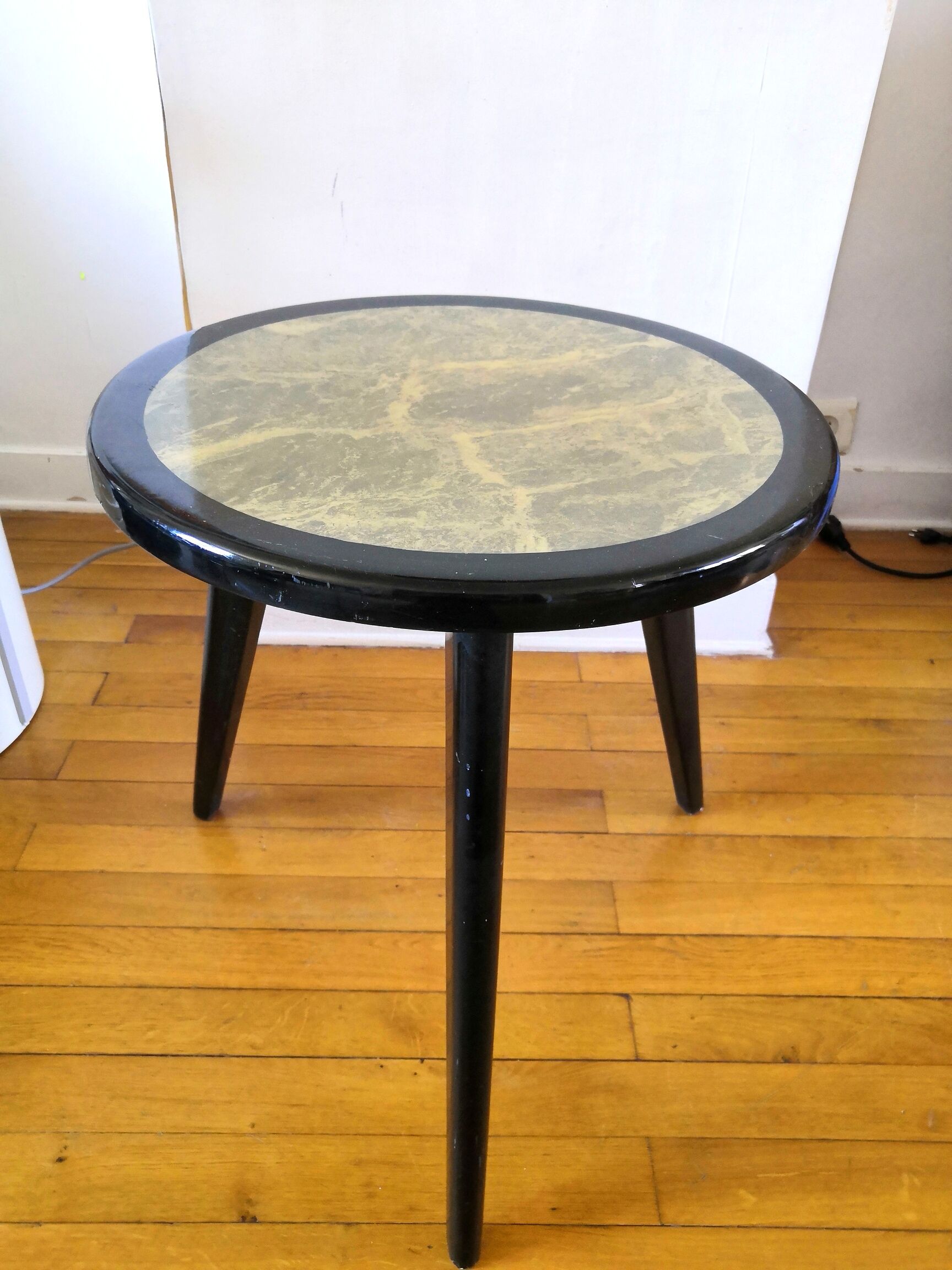 Pedestal table piece of sofa fiberglass 60s