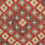 Handwoven geometric wool rug afghan kilim flatwoven carpet- 102x165cm