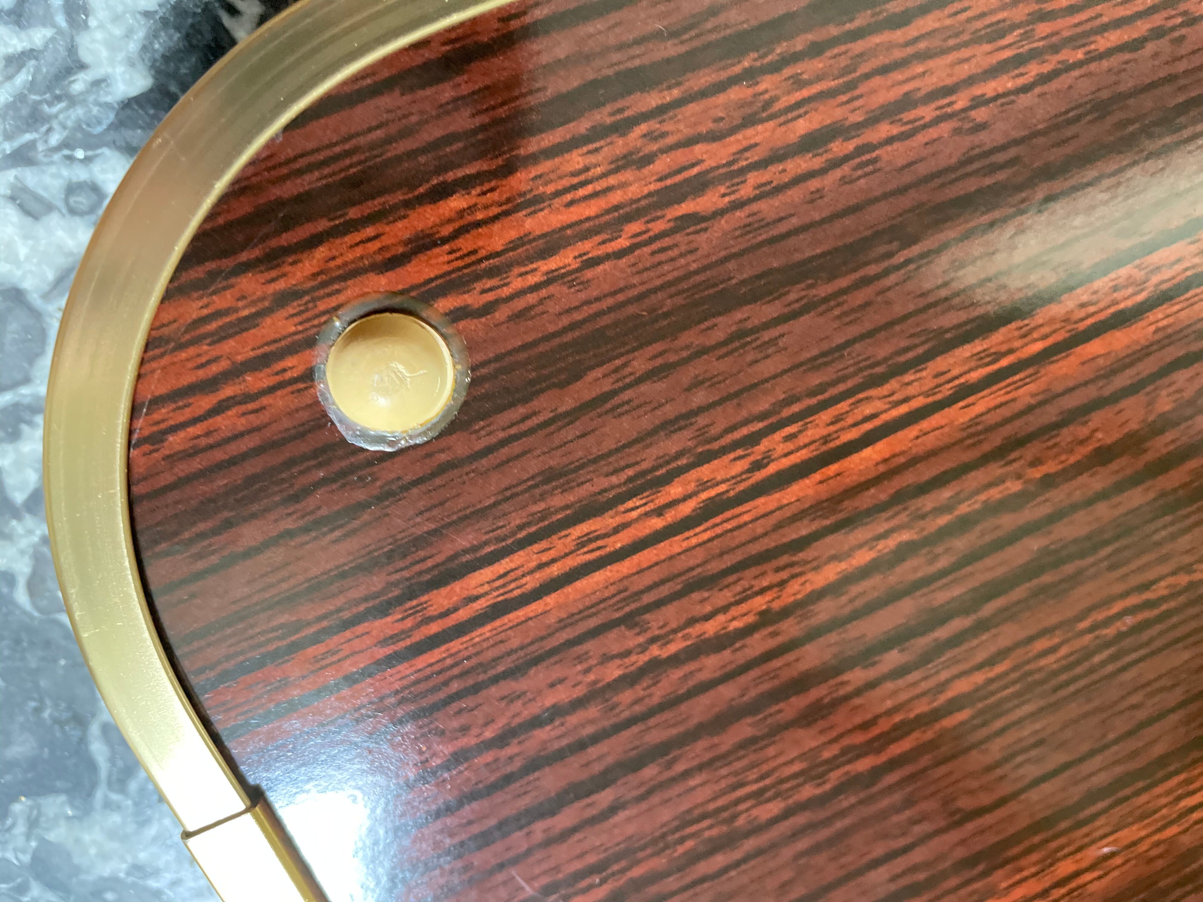 Vintage brass and formica tray 1950s
