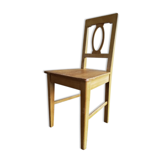 Chaise vintage en bois brut, années 50