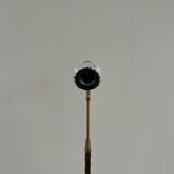 Danish Mid-Century Leather and Brass Adjustable Floor Lamp