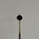 Danish Mid-Century Leather and Brass Adjustable Floor Lamp