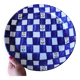 Large gingham ceramic dish