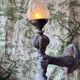 Rare and imposing wall light, torchiere mid-20th century