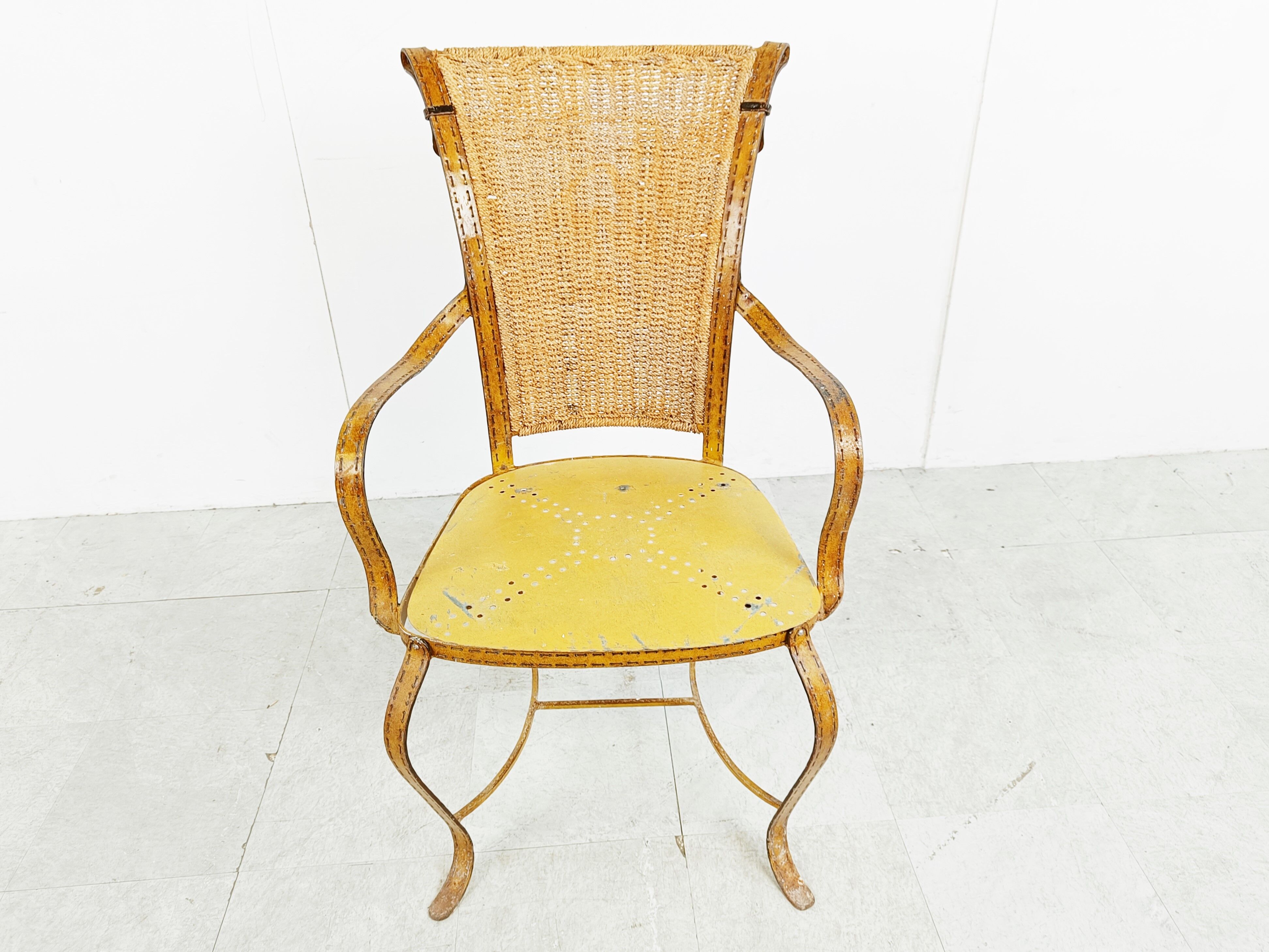 Vintage faux leather italian armchair, 1960s