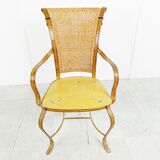 Vintage faux leather italian armchair, 1960s