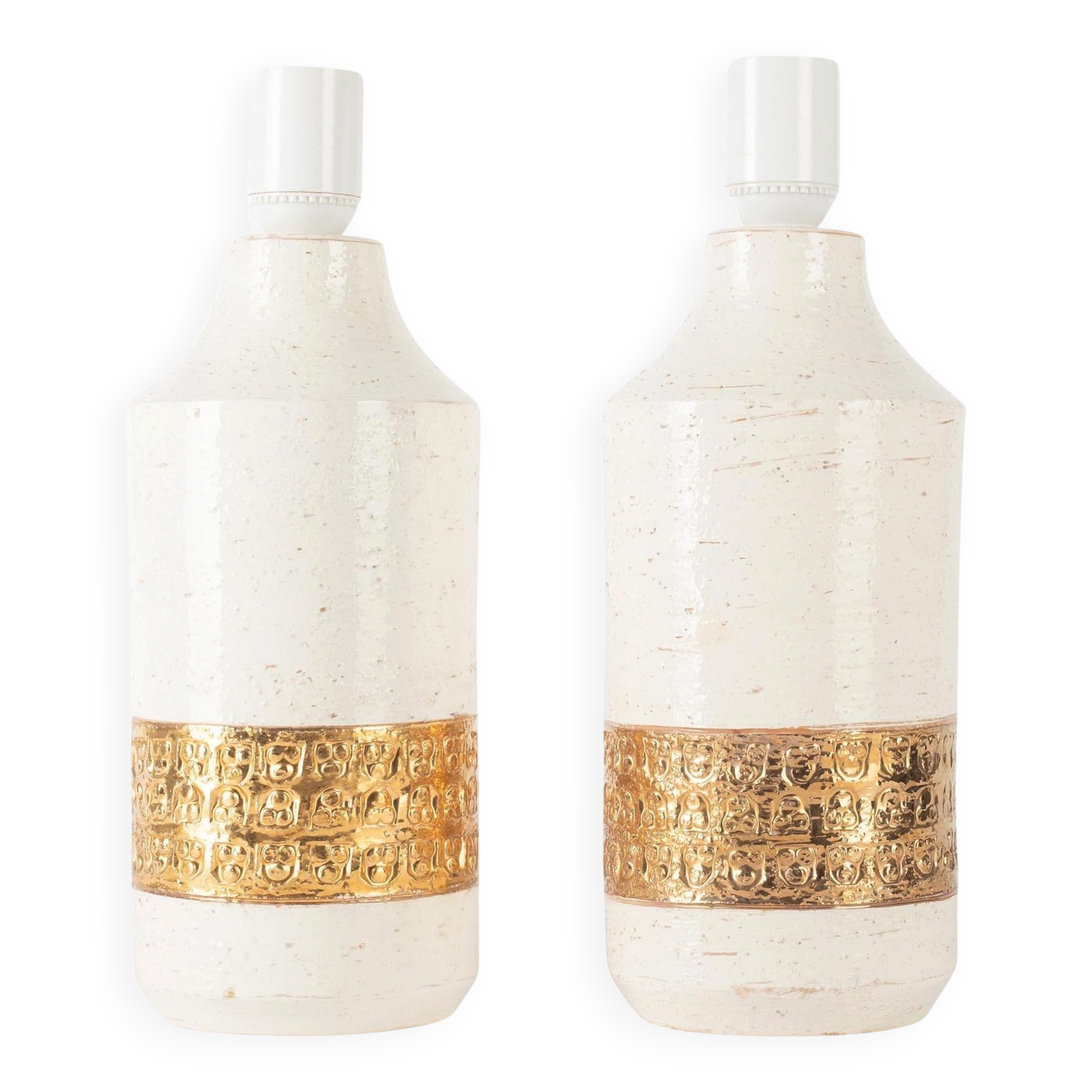 Pair of ceramic lamps by Aldo Londi for Bitossi, Sweden, 1960.