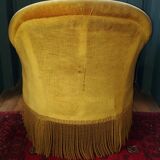 Golden yellow toad armchair