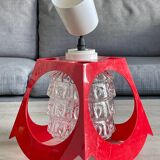 Vintage molded glass pendant light