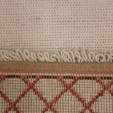 Tapis crème symétrique rouge 70x175cm