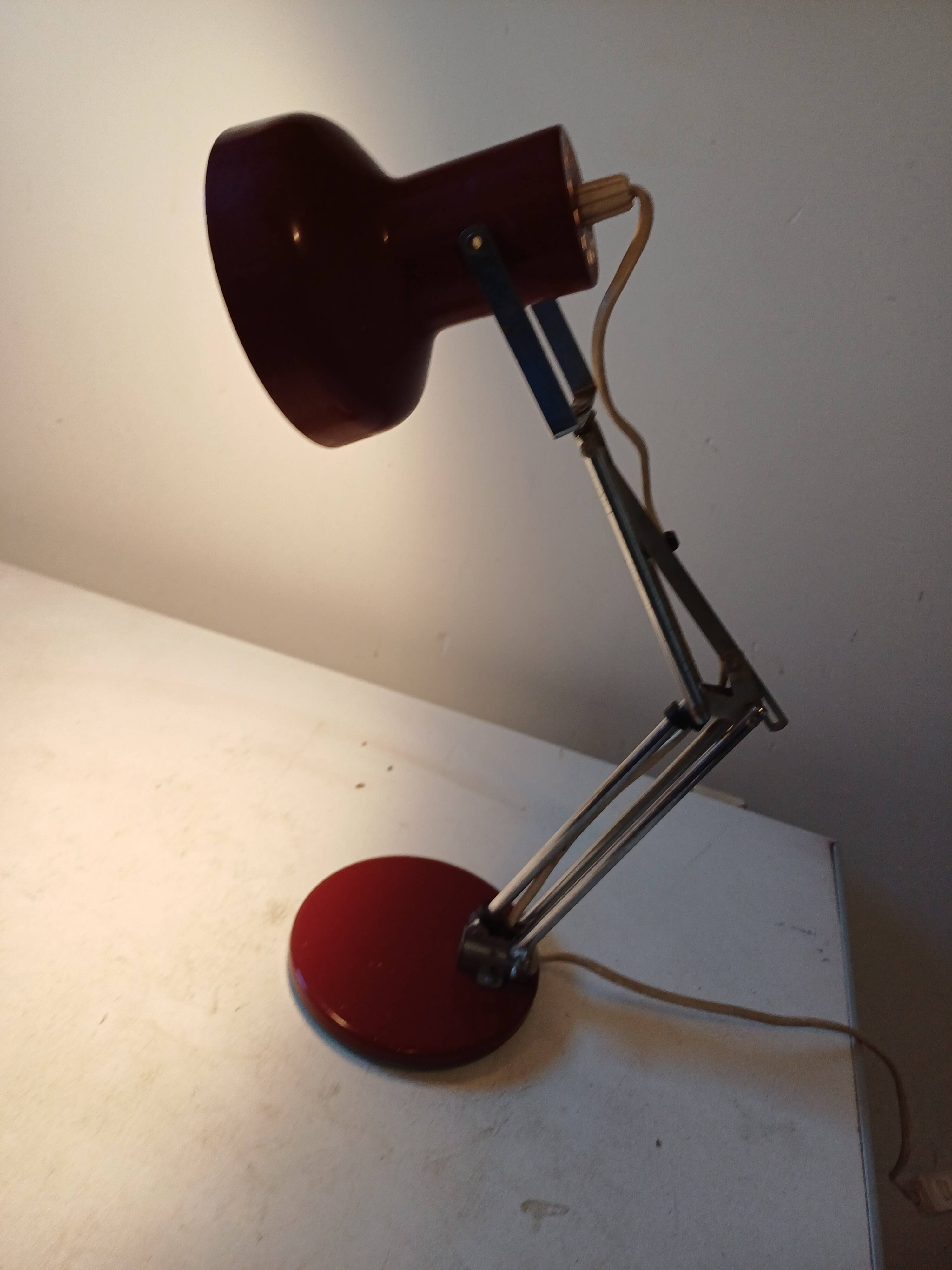 Vintage Iron Metal Chrome Lamp