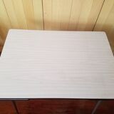 Old vintage 1965 white formica kitchen table