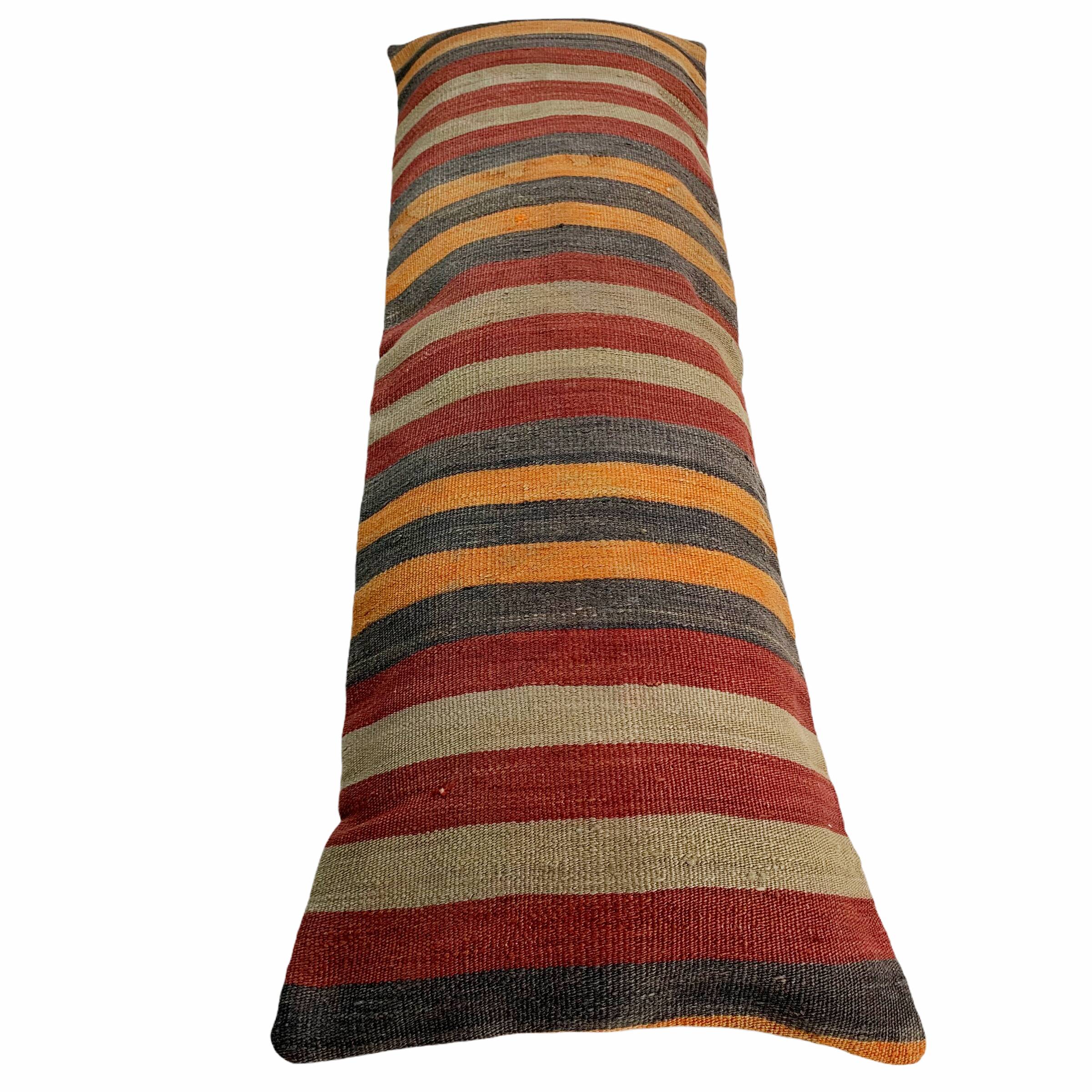 Vintage turkish kilim cushion cover , 120 x 40 cm