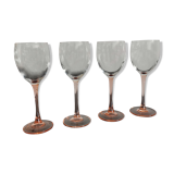 Luminarc pink feet wine glasses