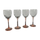 Luminarc pink feet wine glasses